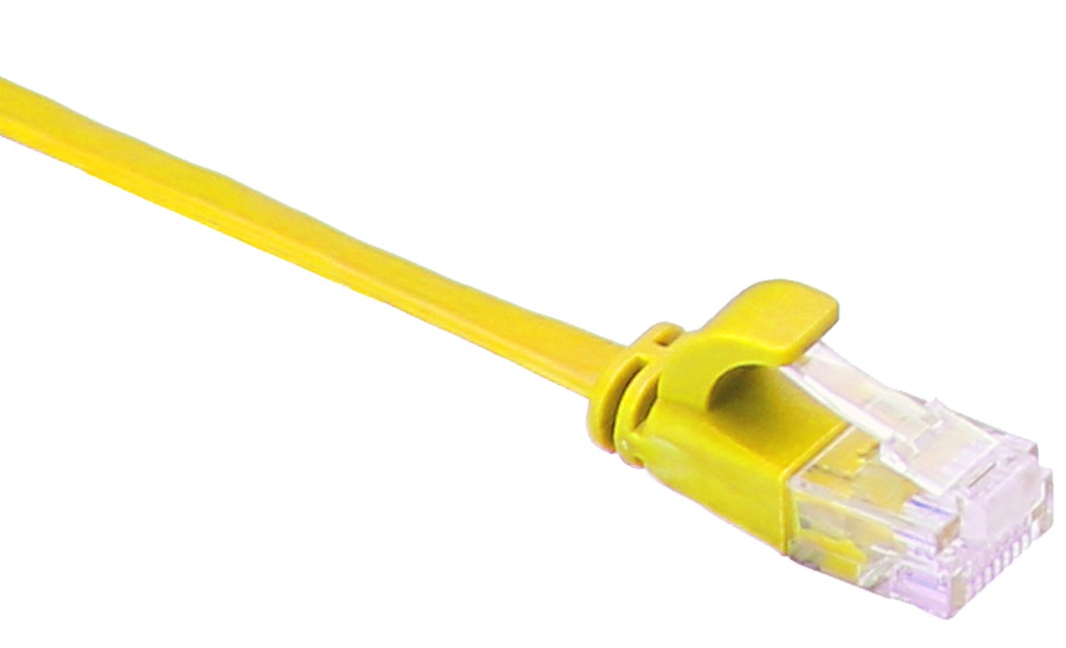 Masterlan comfort patch cable UTP, flat, Cat6, 3m, yellow