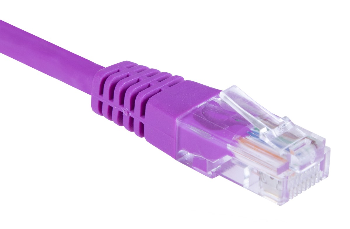 Masterlan patch cable UTP, Cat5e, 0,25m, purple