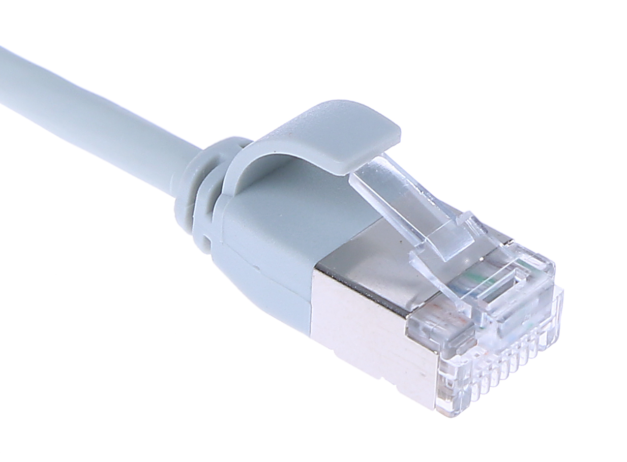 Masterlan comfort patch cable U/FTP, extra slim, Cat6A, 3m, grey, LSZH