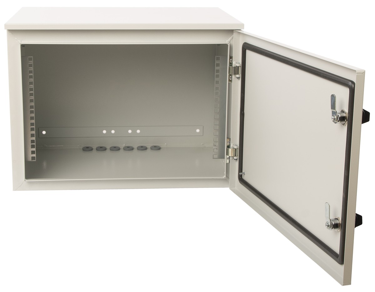 Masterlan outdoor cabinet 19" 6U/410mm, assembled, IP65