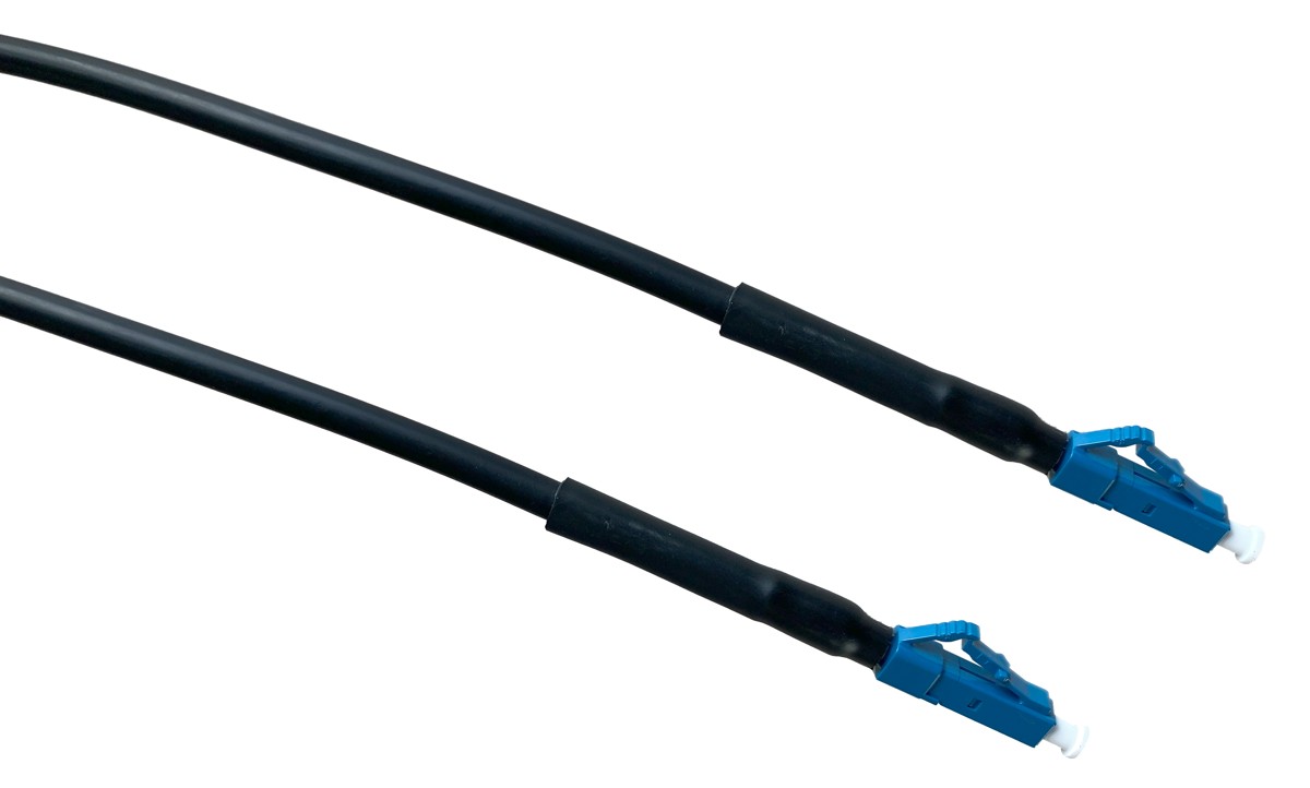 Masterlan PE fiber optic outdoor patch cord, LCupc/LCupc, Duplex, Singlemode 9/125, 15m