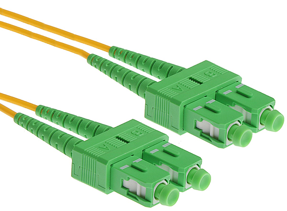 Masterlan fiber optic patch cord, SCapc-SCapc, Singlemode 9/125, duplex, 1m