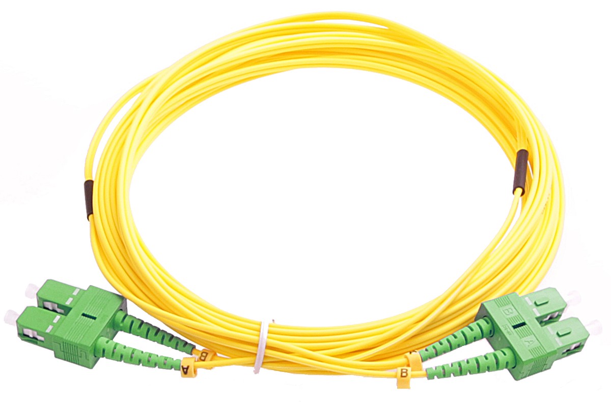Masterlan fiber optic patch cord, SCapc/SCapc, Singlemode 9/125, duplex, 10m