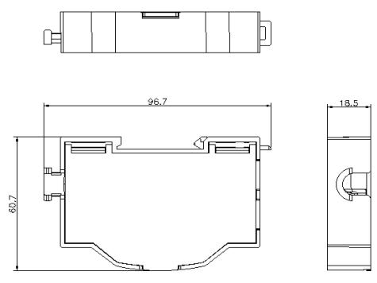 Masterlan DIN terminal fiber optic box for 2x SC/LC, including splice tray