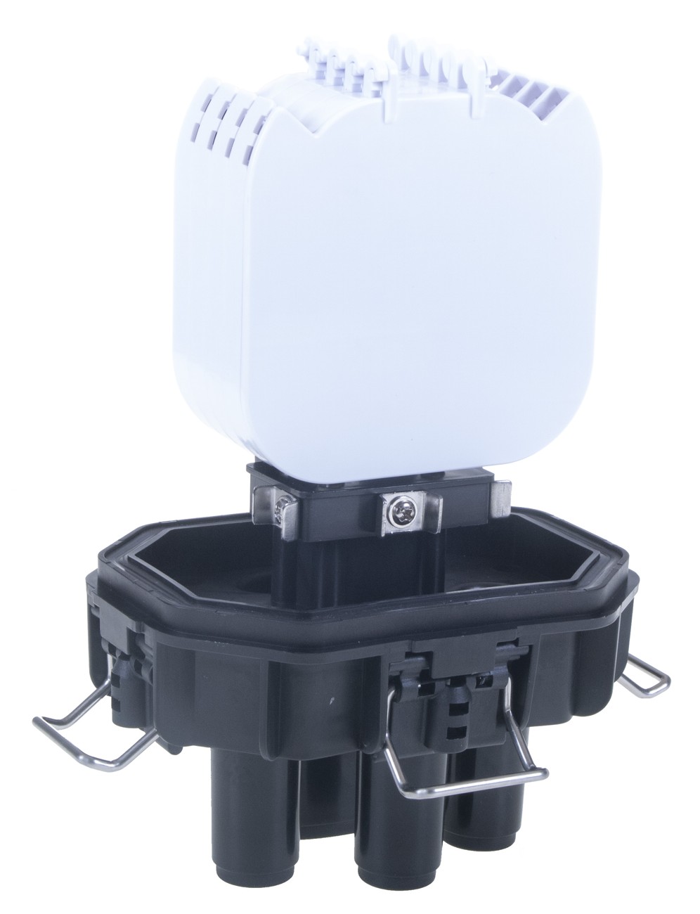 Masterlan Outdoor fiber optic enclosure for 48 fibers, including 4 splice trays