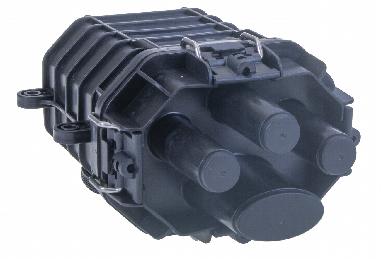 Masterlan Outdoor fiber optic enclosure for 48 fibers, including 4 splice trays