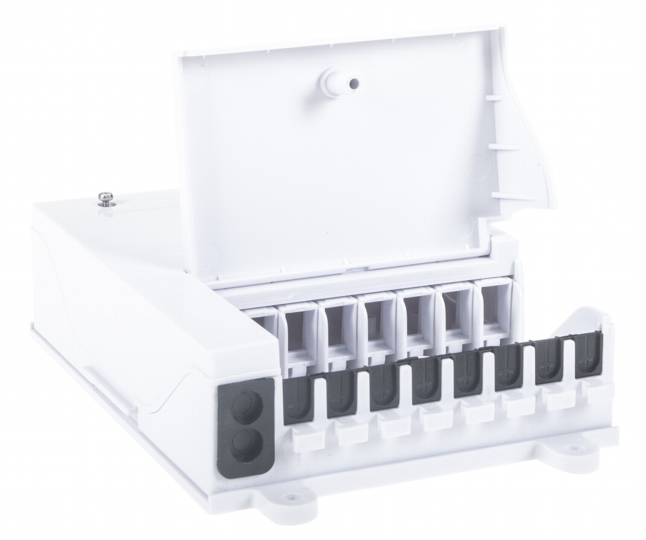 Masterlan FTTH terminal fiber optic box for 8x SC, including splice tray