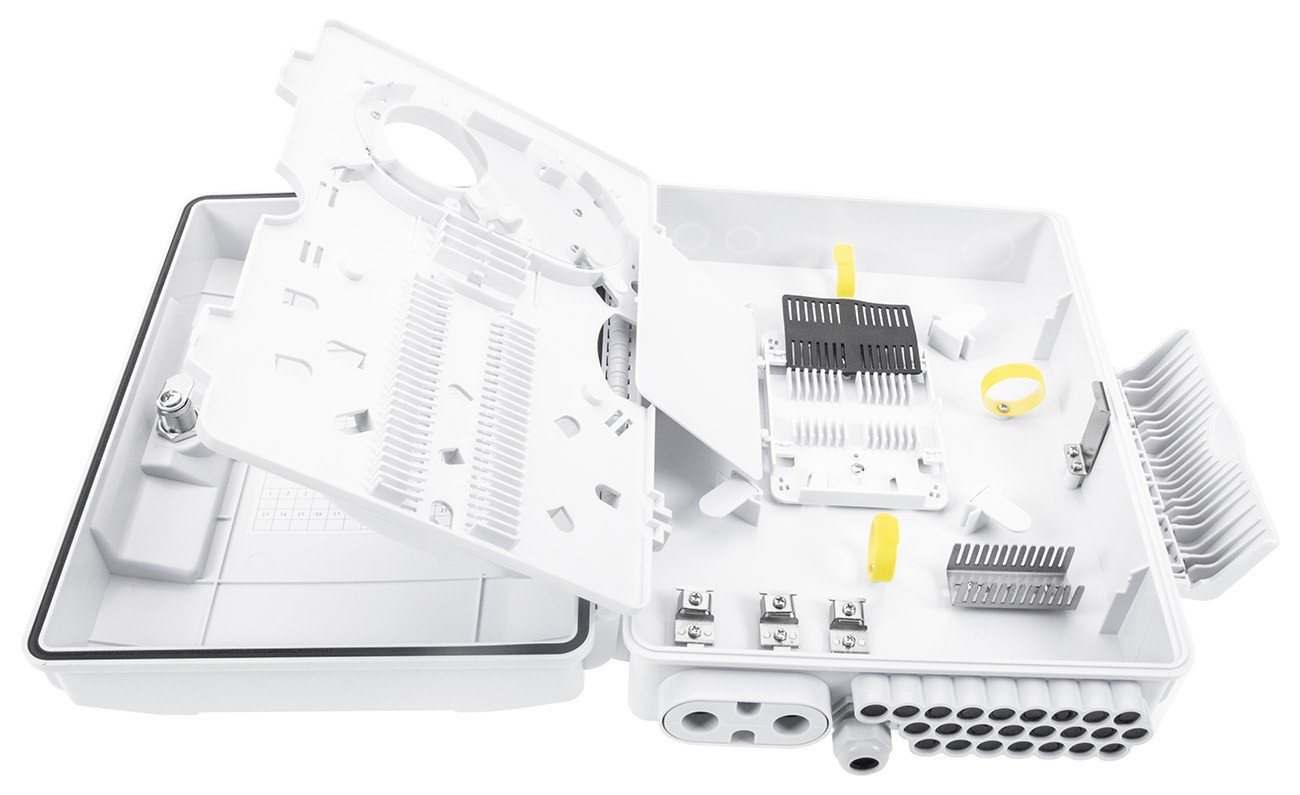 Masterlan FTTH terminal fiber optic box for 24x SC, including splice tray
